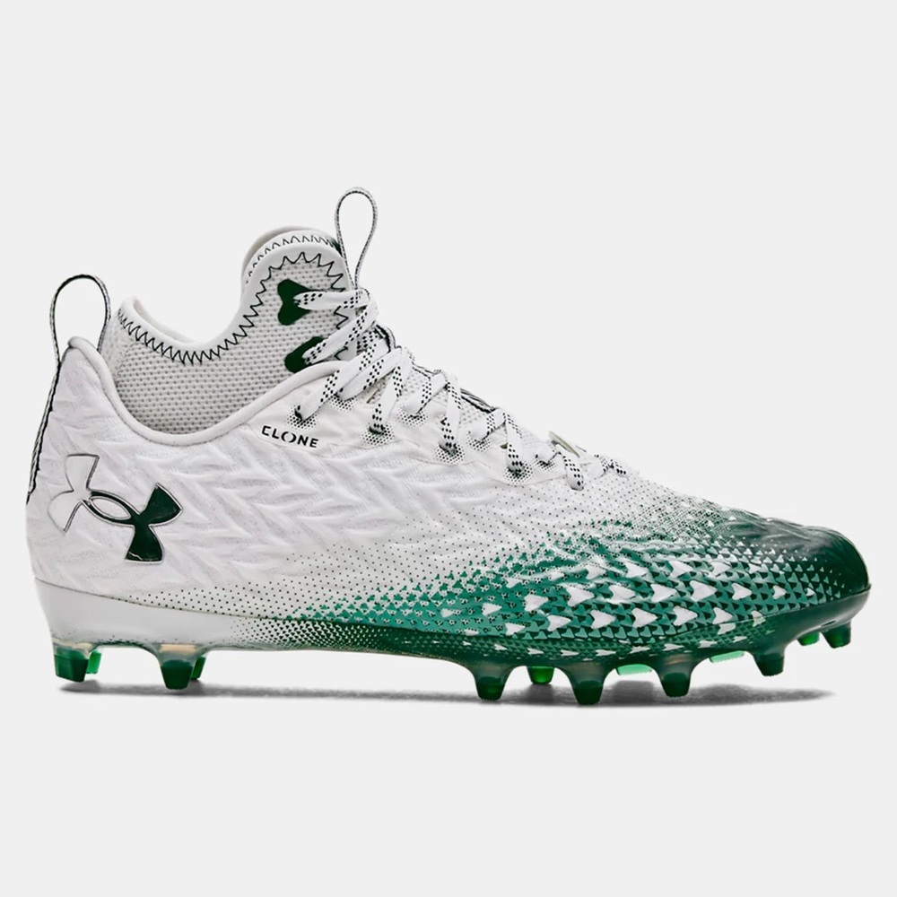 Under Armour Spotlight Clone 3.0 MC 'White Emerald' football cleats. NWT in Box!